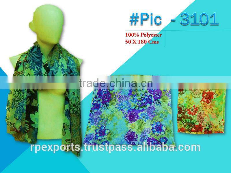 Latest Fancy Polyester printed scarf 2014-15