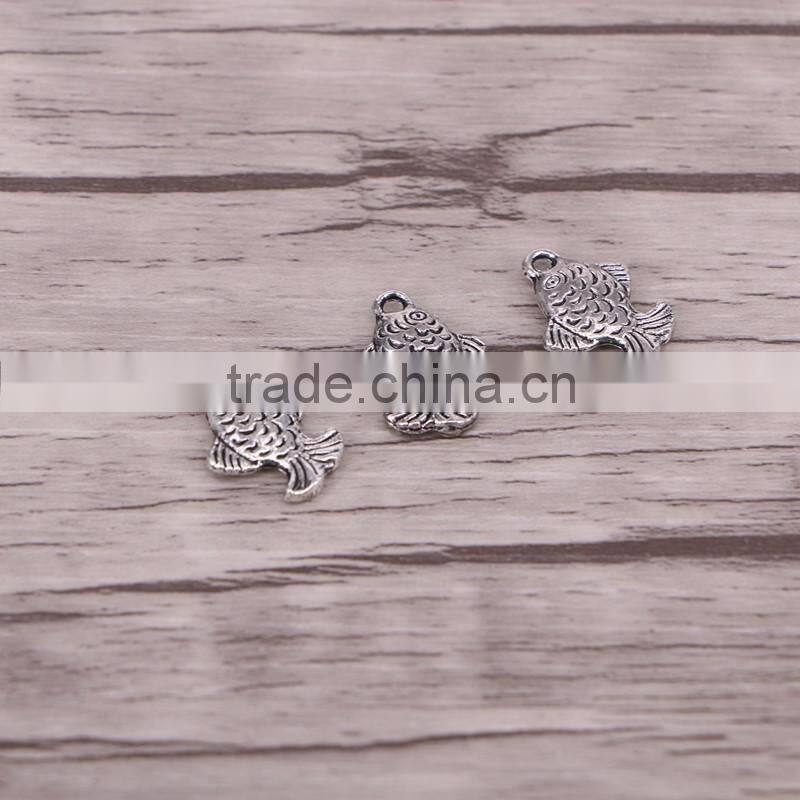 Fish Tibetan Antique Silver Spacer Beads Charms Jewelry Making European Dangle BeadsNecklace Making