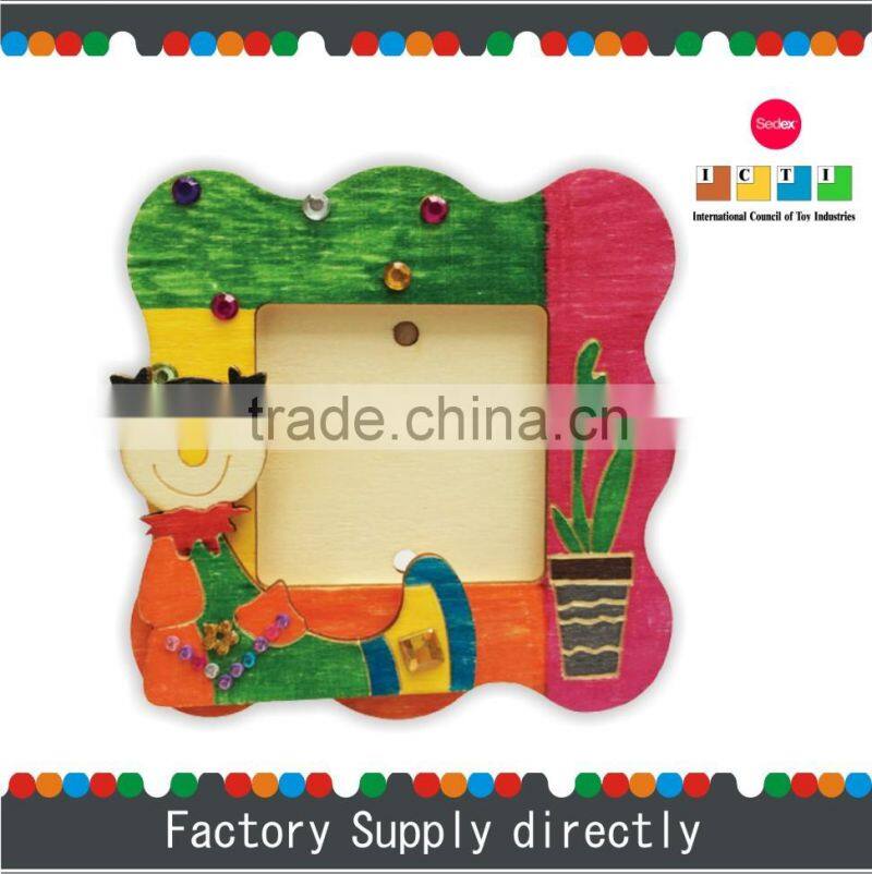 New Natural Color DIY Painting Wooden Digital Picture Photo Frame