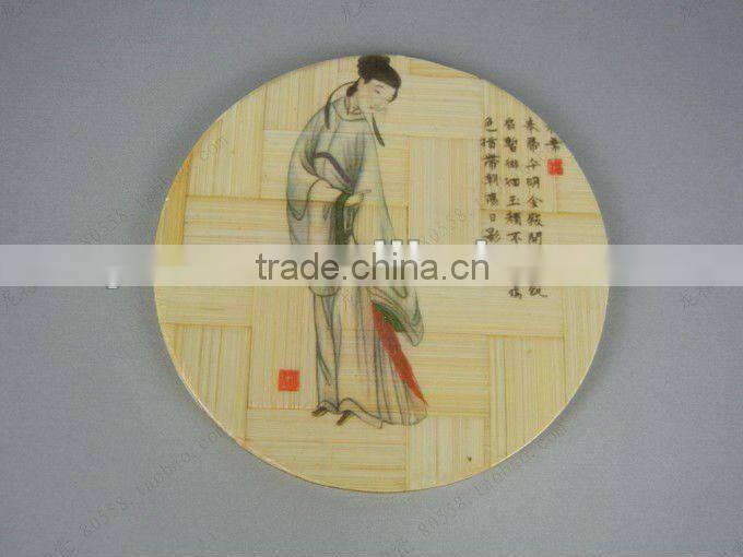 Hot Sale Bamboo Table Mat with Chinese History Pattern