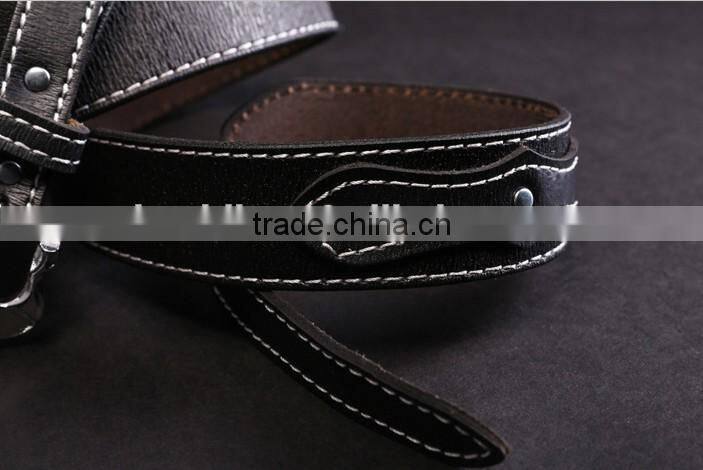 Men's leather belt men genuine leather belt alloy pin buckle man belt