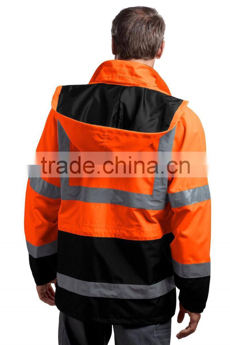 Functional reflective safety jacket hi vis safety security jacket