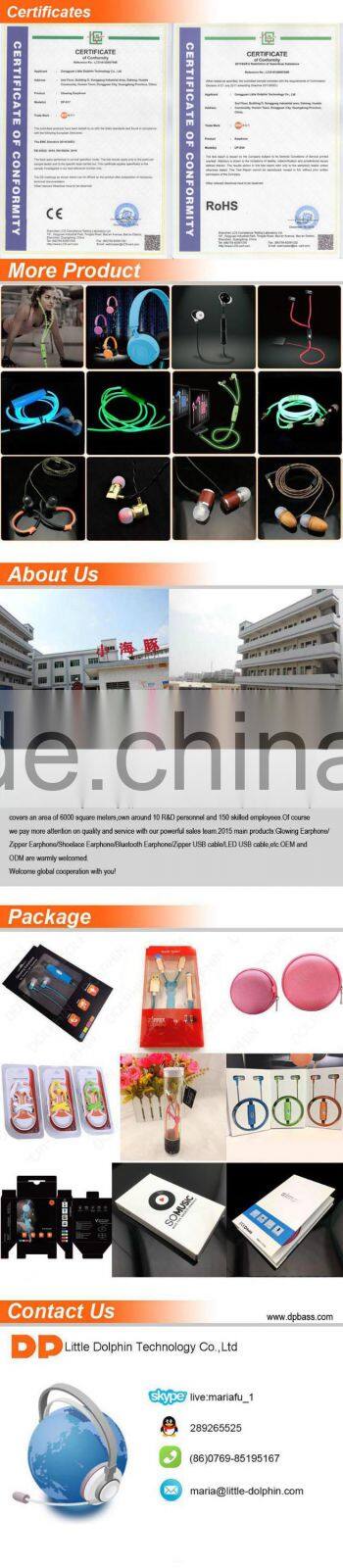 2016 China best sale great price wired bluetooth earphone stereo earphone with bluetooth earphone