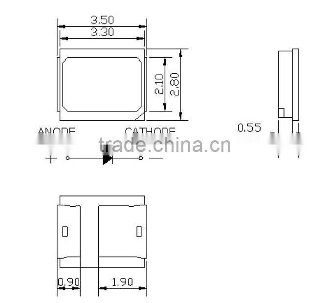 ANNUAL PROMOTION! high brightness 0.2W 2835 SMD LED White Color, ATI Factroy 3 years warranty