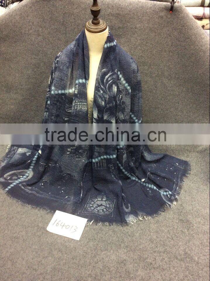 Woman hot selling floral o'clock pattern scarf Winter Autumn European style 2016