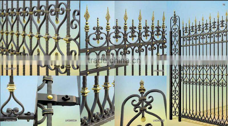 Cheap rustproof decorative wrought iron fence designs