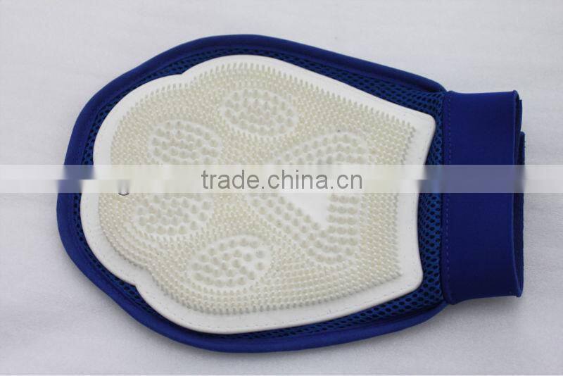 RIGHTTOOLS RT-J10 nylon glove pet grooming brushes with soft rubber pad