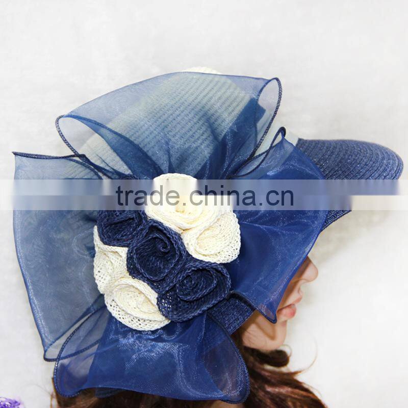 women sinamay party hats with flowers