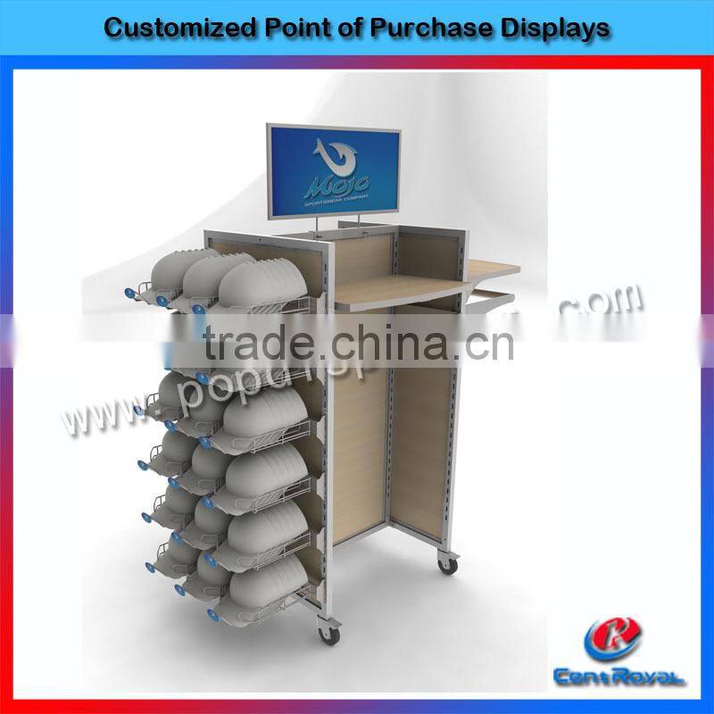 2015 New design 4 way floor standing wood coat rack stand