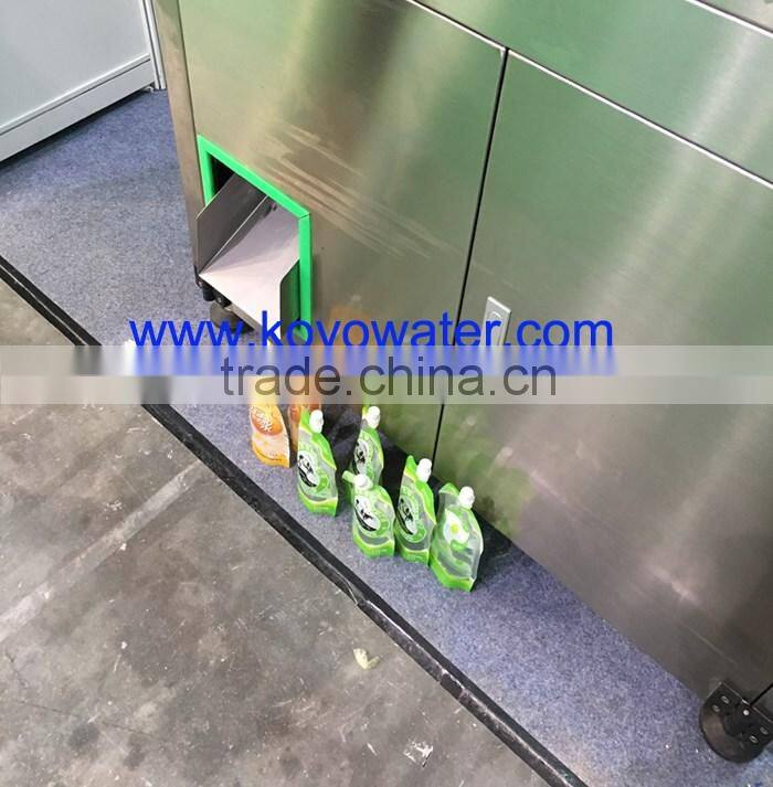 Soybean milk stand up doypack pouch filling capping packing machine