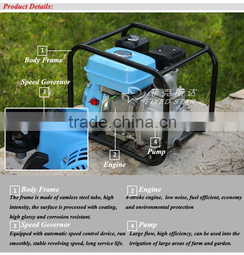 China Manufacturer 6.5HP 3 Inch Gasoline Water Pump