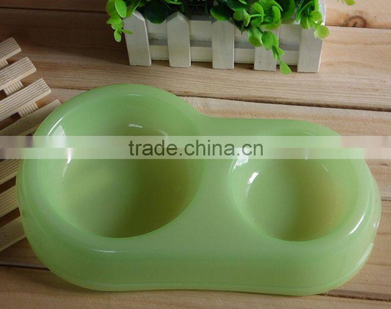 plastic orange pet bowl