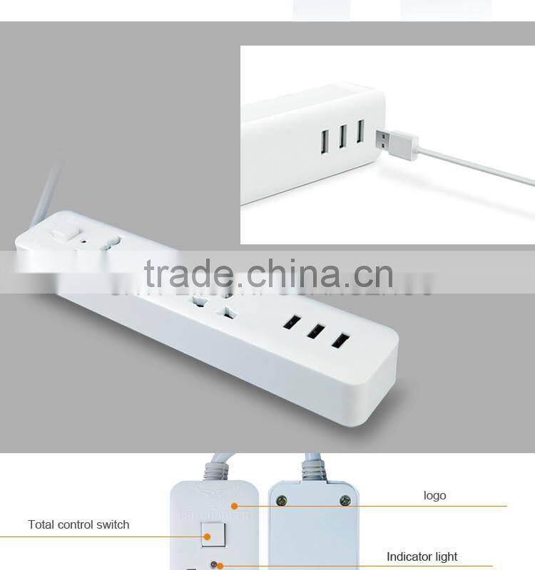 new coming hot sell Smart and fast USB charging ports Surge protector