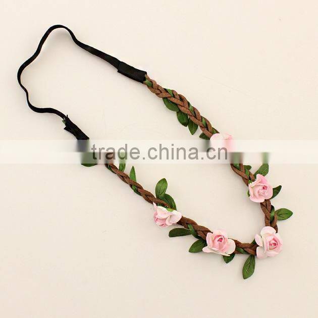 Yiwu BeBillion XL-HB50405 new design wholesale flower elastic hairband fashion elastic head band