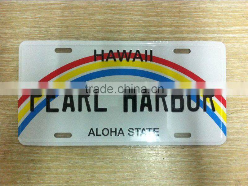 Souvenir vintage US embossed custom aluminum car plate license plate