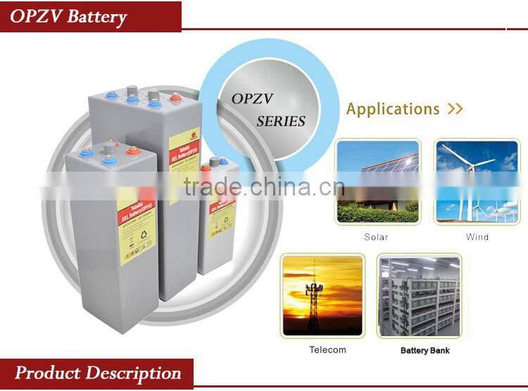 2V 600ah 8V 24V generator solar energy opzs gel storage battery