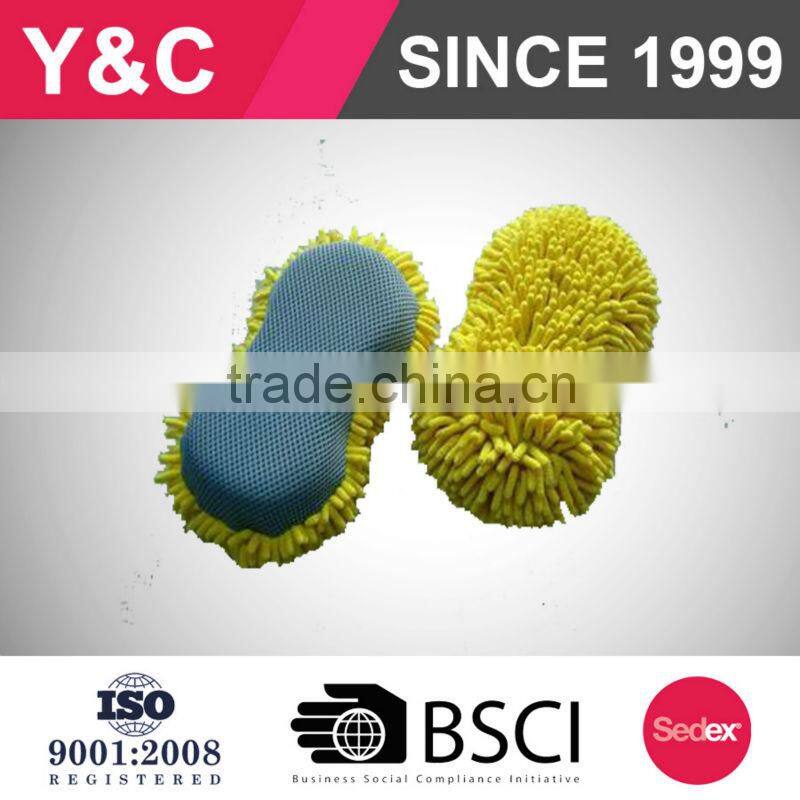 best auto chenille microfiber car cleaning sponge with handle reusable sponges