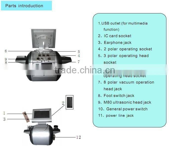 Multipolar RF Skin Rejuvenation with Vacuum Cavitation Slimming Machine