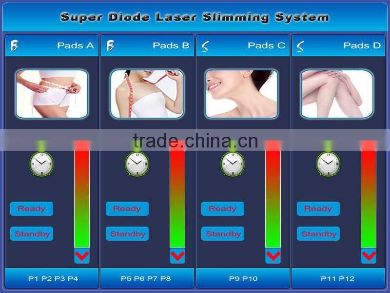 650nm Spa use 12 pads laser cavitation slimming machine with CE ISO13485