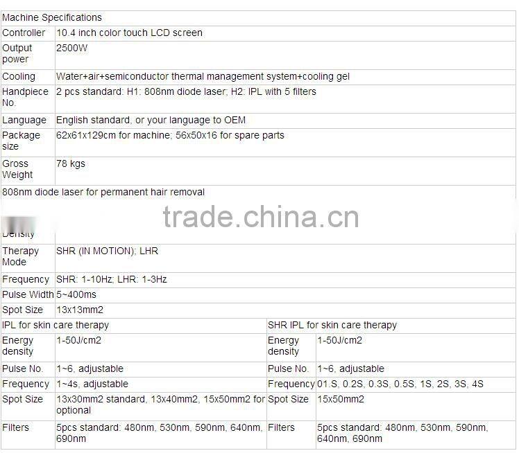 Hot china products 808nm diode professional laser hair removal machine price