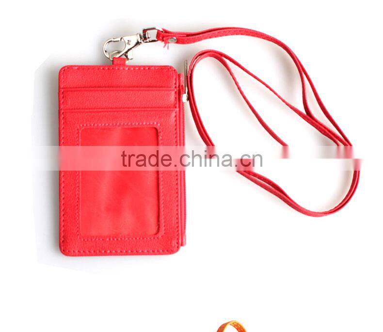 promotional fashion custom pu multifunction lanyard card tag