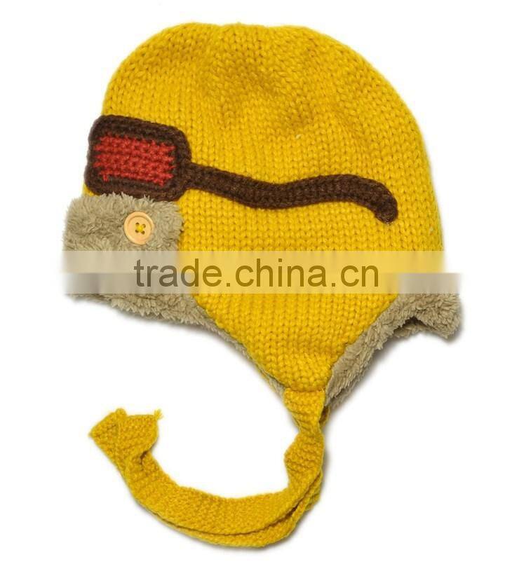 New Cute Baby Toddler Boy Girl Kids Pilot Aviator Cap Warm Hats Earflap Beanie Children Knitted Winter Hats