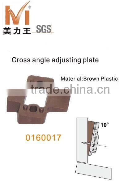 plastic cross angle adjusting plate for hinge