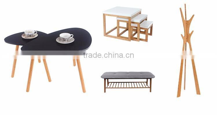 Round coffee side table bamboo furniture