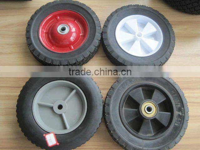 hand truck tire with plastic hub semi pneumatic 10" x 2.5 wheel