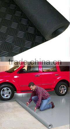 red clour checker rubber floor