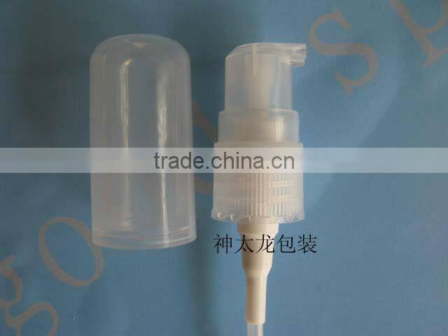 18mm plastic cream pump with overcap