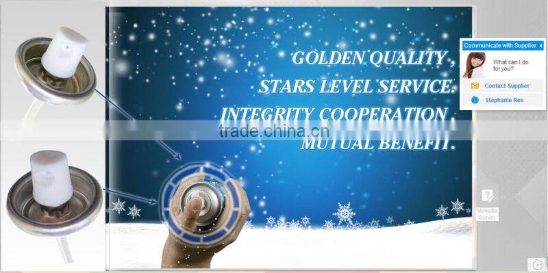 Aerosol snow spray valve