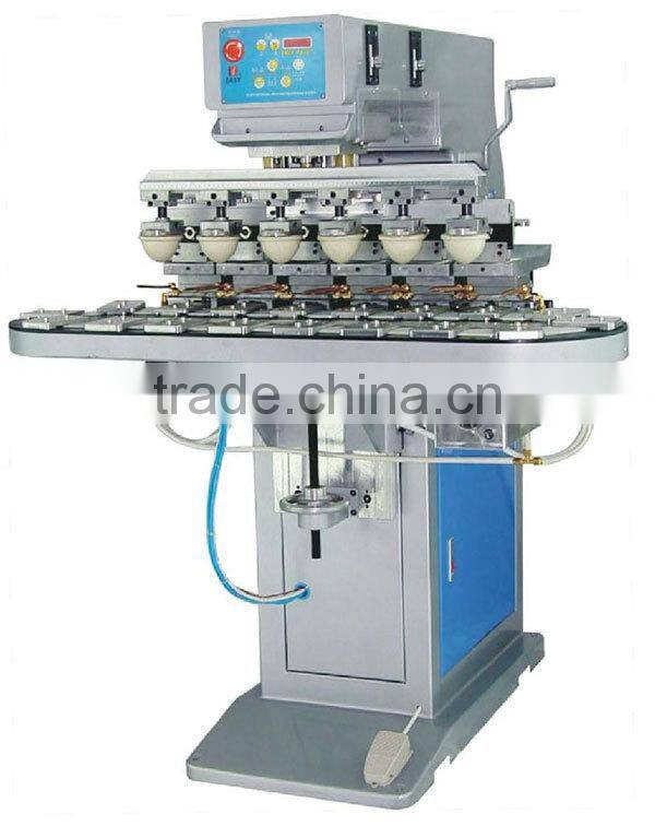 6 Color Hardware Pad Printer with Conveyor