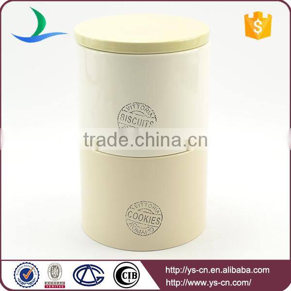 Wholesale ceramic modern decal 2sets canister carry earily with OEM canister