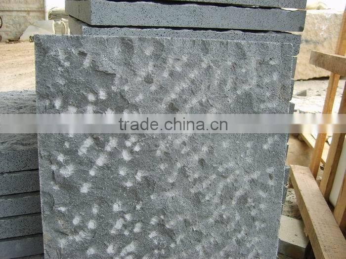 Grey volcanic basalt tile of pineapple finish