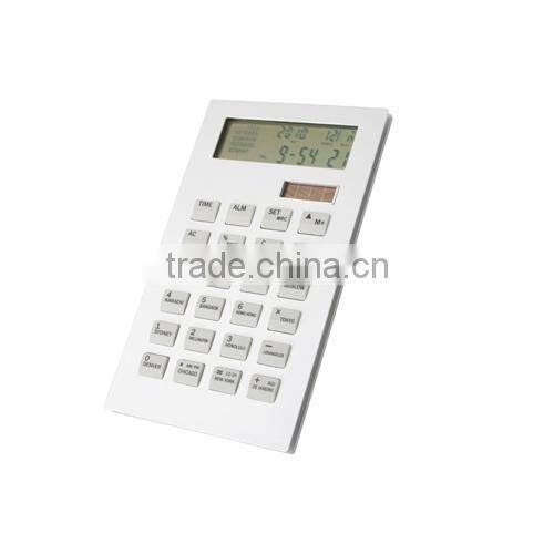 Hot plastic electronic digital calculator with clock function