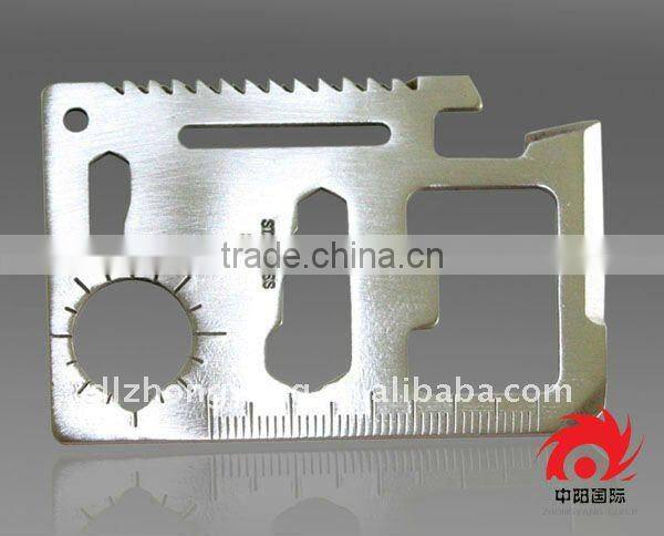 multi-function stainless steel portable camping outdoor credit card knife