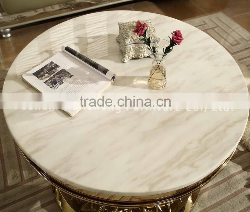 new model rose golden round coffee table tea table