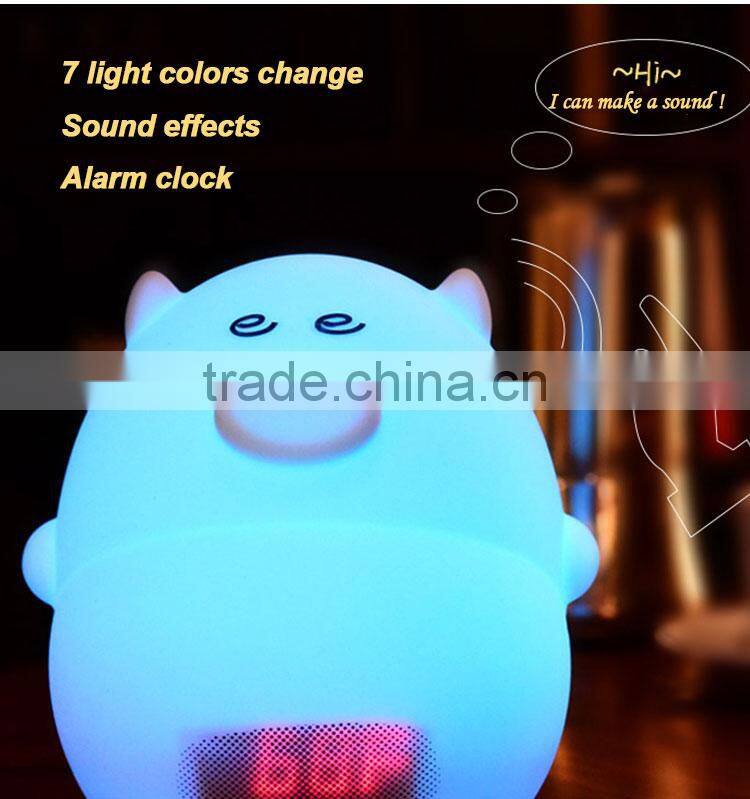 decoration lighting alarm toy nightlight for kids animal led lamp