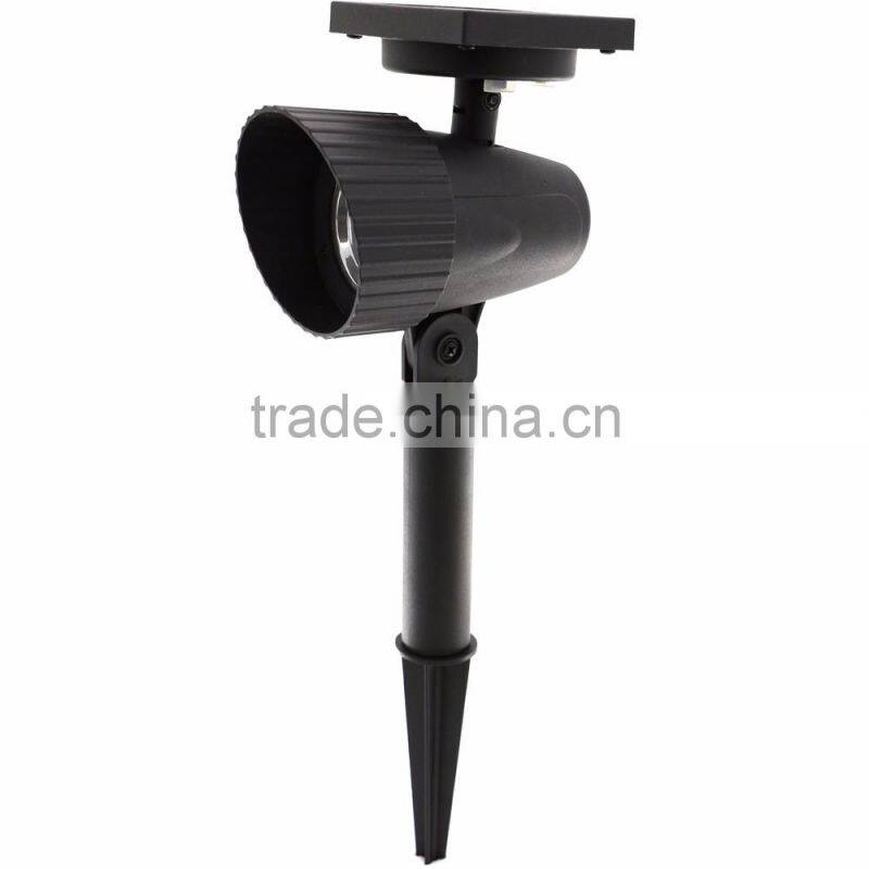 Color Changing LED Plastic Solar Spot Light in black finish