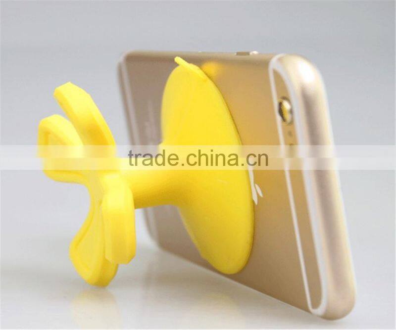 2015 New Customized Four Leaf Clove SiIliocne Sucktion Hooks Silicone Phone Holder