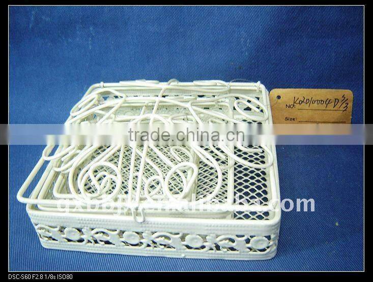 Creamywhite wire storage pretty storage boxes