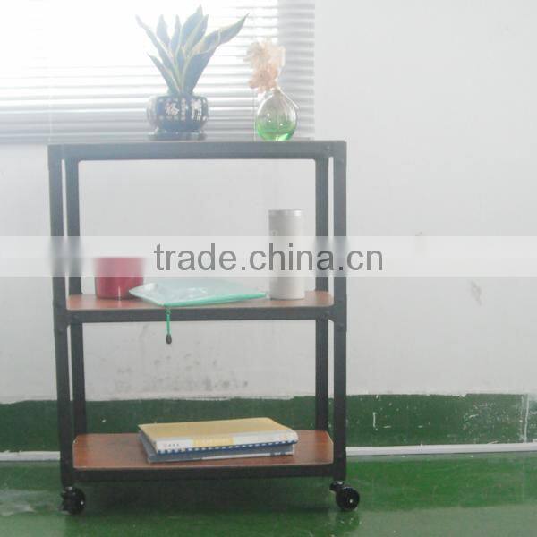 Tier rolling metal shelf display storage shelf