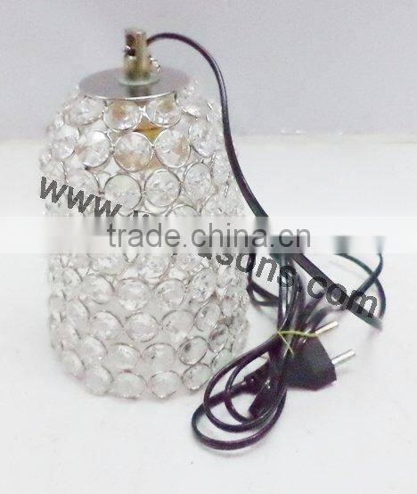 New design silver metal candle holder with crystal