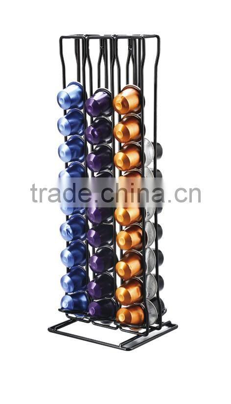 2016 products mental coffee capsule holder racks, mental coffee 60pcs nespresso pot holder wholesale