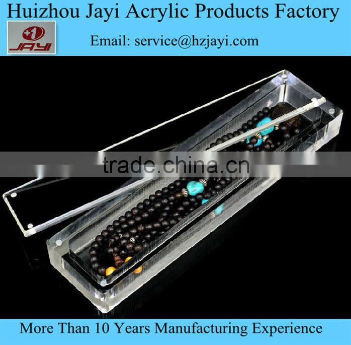 Custom transparent clear jewlery box with magnet lid