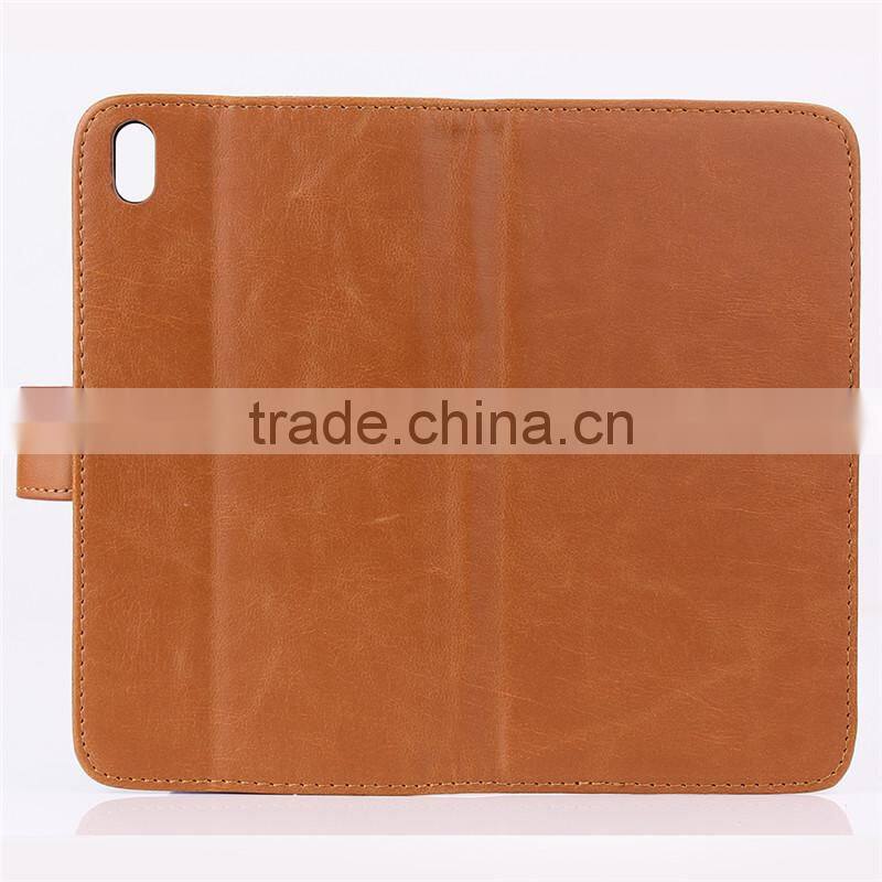 High quality crazy-horse PU card bumper/pocket cell phone case for HTC