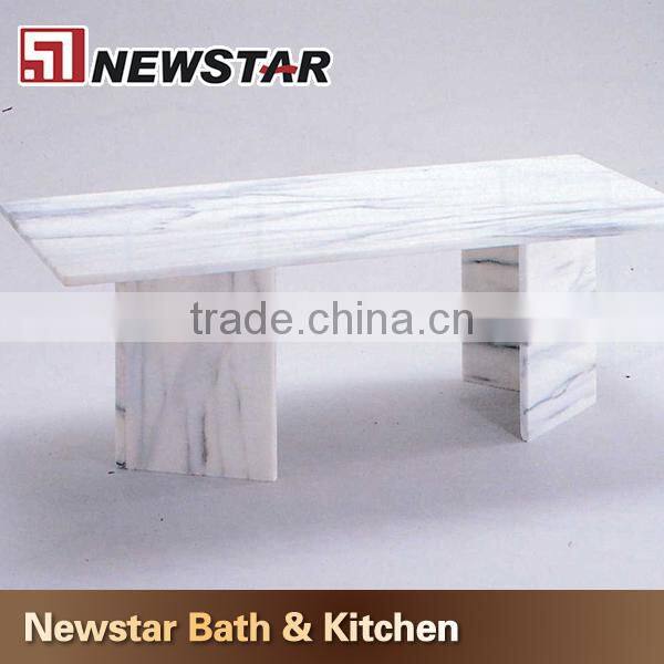 Polished Chinese carved marble kitchen table top