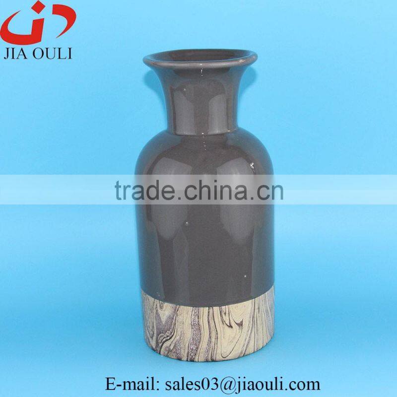 NEW design Lucky Bamboo grey ceramic vase