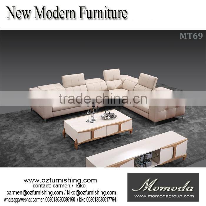 MT69 Factory Supply Cheap Newest Italian Leather L Shape Sofa For Living Room Designs